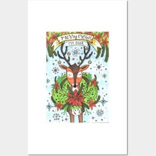 Merry Christmas My Deer Posters and Art